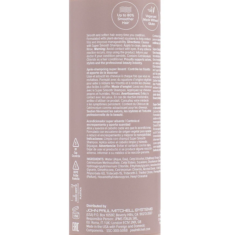 Paul Mitchell Super Smooth Conditioner 300ml - après-shampoing anti-frisottis