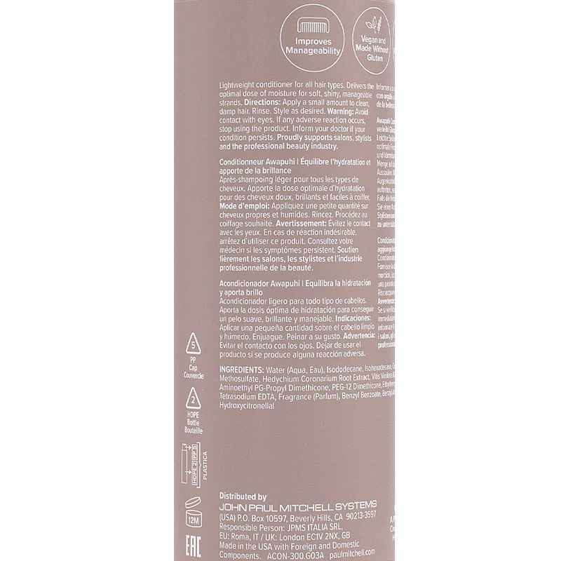 Paul Mitchell Classic Awapuhi Conditioner 300ml - après-shampoing hydratant léger
