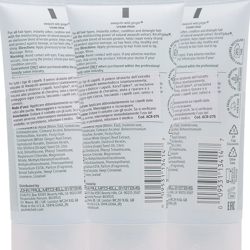Paul Mitchell Awapuhi Wild Ginger Cream Rinse 75ml - après-shampoing hydratant quotidien