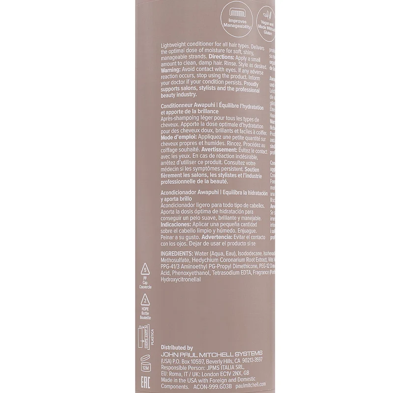 Paul Mitchell Awapuhi Conditioner 1000ml - après-shampoing hydratant