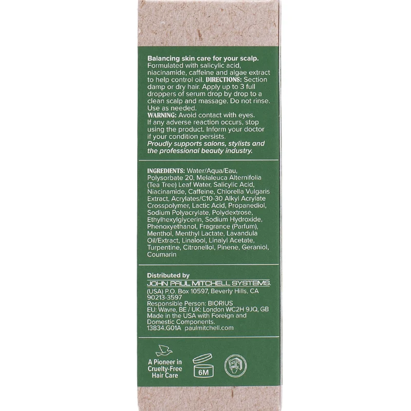 Paul Mitchell Tea Tree Scalp Wellness Oily Scalp Serum 55ml - sérum rééquilibrant pour cuir chevelu et cheveux gras
