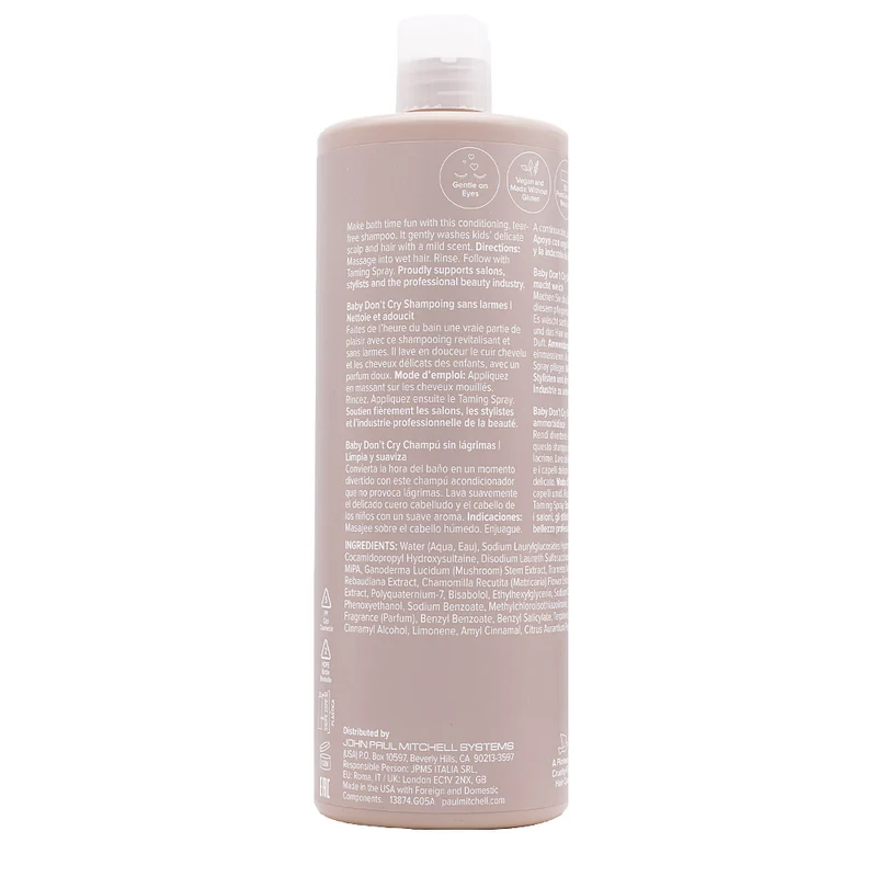 Paul Mitchell Kids Baby Don't Cry Tearless Shampoo 1000ml - shampooing doux enfants