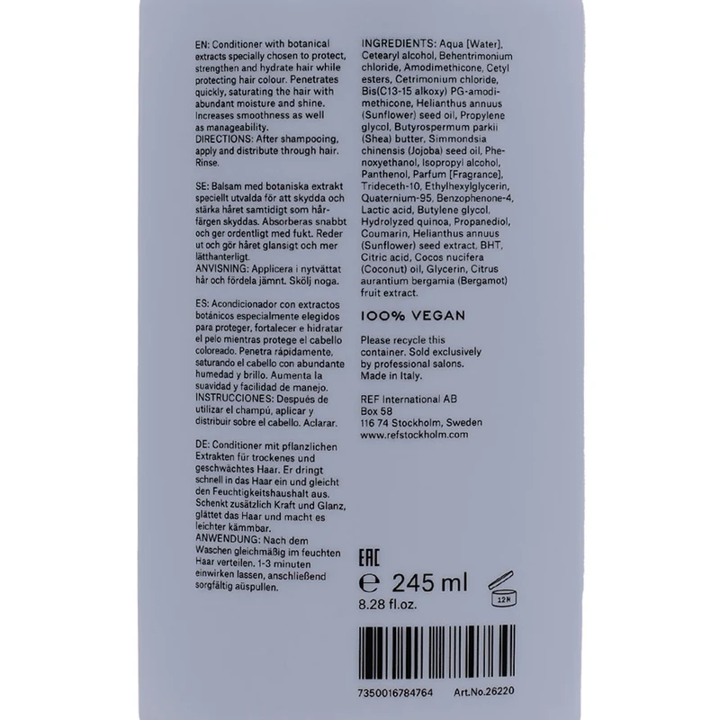 Stockholm Sweden Ref Intense Hydrate Conditioner 245ml - après-shampoing hydratant intensif