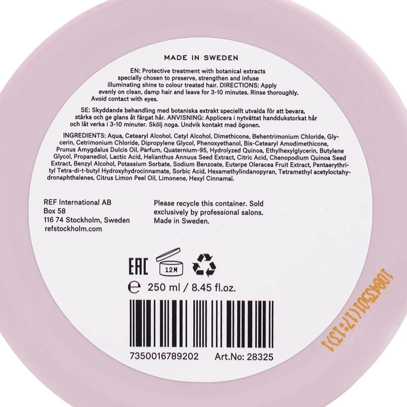 Stockholm Sweden Ref Illuminate Colour Masque 250ml - masque protection couleur