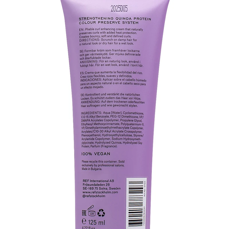 Stockholm Sweden Ref Curl Power N°244 125ml - crème définition cheveux bouclés