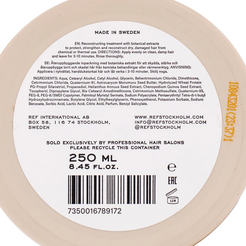 Stockholm Sweden Ref Ultimate Repair Mask 250ml - masque réparateur