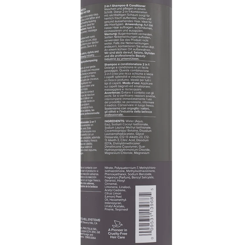 Paul Mitchell MITCH Double Hitter 2-in-1 Shampoo & Conditioner 1000ml - nettoyant 2-en-1