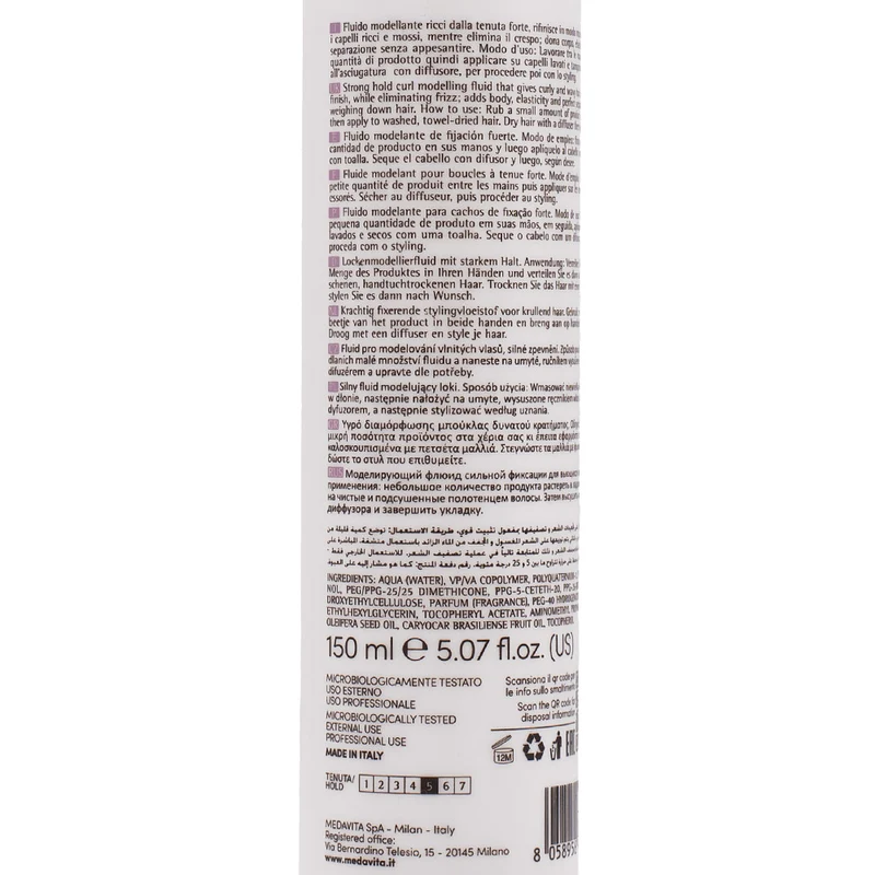 Medavita Idol Curly Curl Shape Model Up Fluid 150ml - fluide coiffant cheveux bouclés