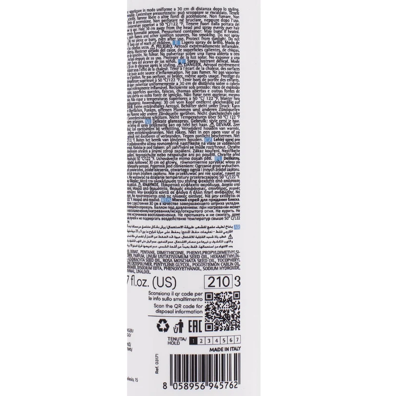 Medavita Idol Shine Gloss Optimizer Hair Spray 150ml - spray brillance délicat