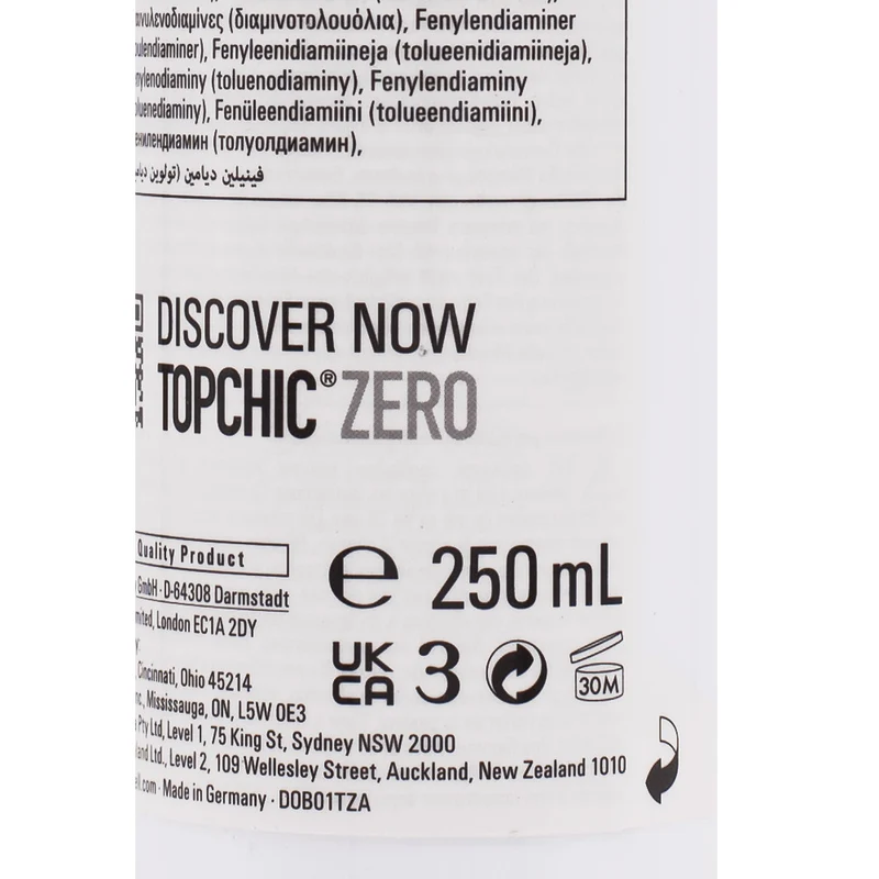 9NA Topchic Zero The Naturals Very Light Natural Ash Blonde Can 250ml - coloration permanente sans ammoniaque