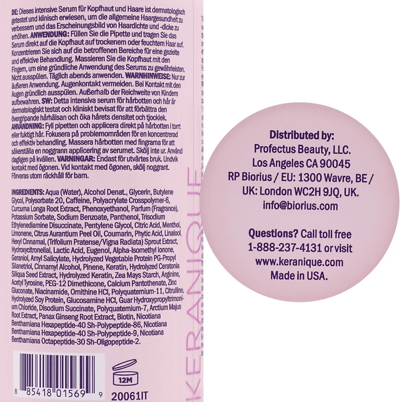 Keranique Hair Serum Growth Activator 30ml - sérum épaississant