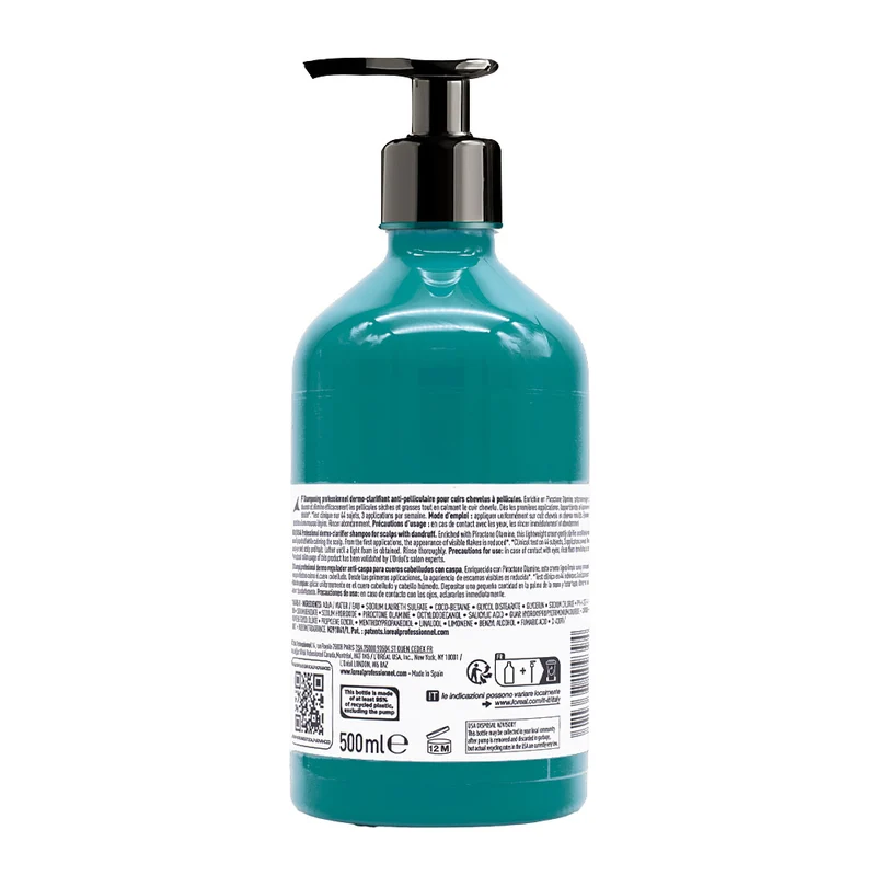 L'Oreal Professionnel Paris Scalp Advanced Anti-Dandruff Shampoo 500ml - shampooing antipelliculaire