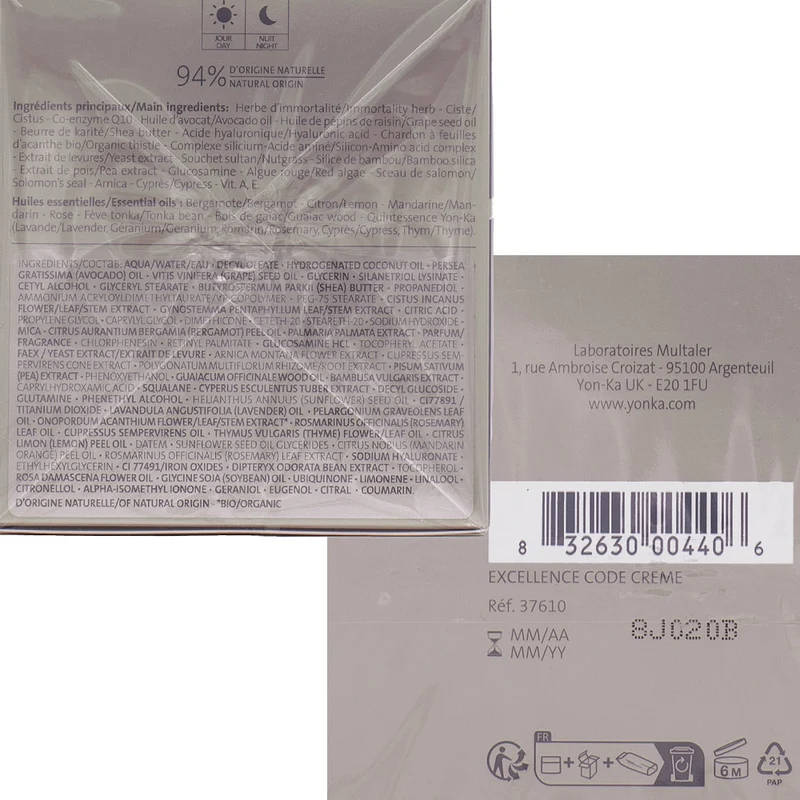Yonka Age Exception Excellence Code Creme Total 50ml - crème visage anti-âge