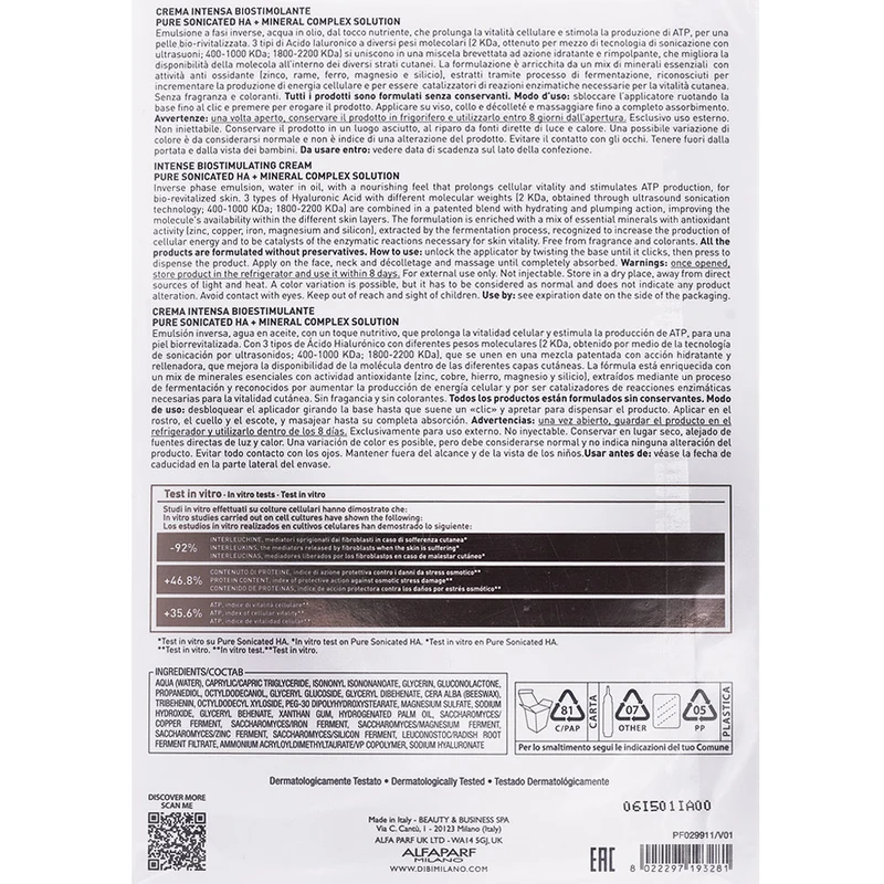 Dibi Milano Biostimulating System Lab Crema Intensa Biostimolante 2x10ml