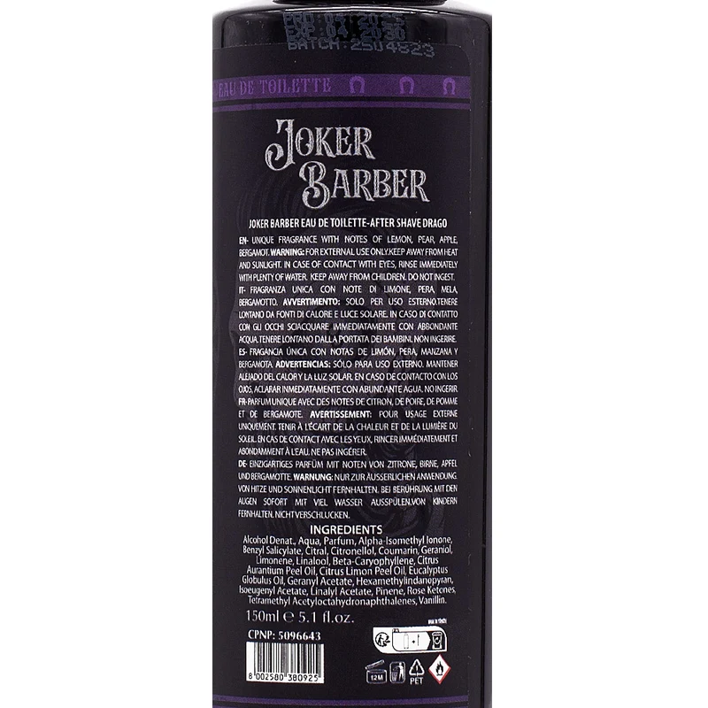 Joker Barber Eau de Toilette After Shave Drago 150ml - après-rasage parfumé
