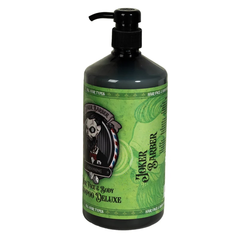Joker Barber Hair Face & Body Shampoo Deluxe 1000ml - shampoing 3 en 1