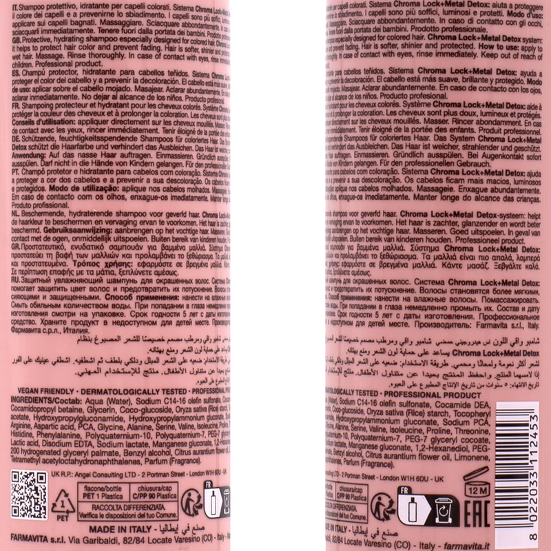 Farmavita Amethyste Chroma Color Protective Shampoo 250ml - shampoing cheveux colorés