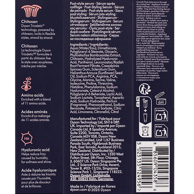 Dyson Chitosan Post-Style Serum 30ml - siero post styling
