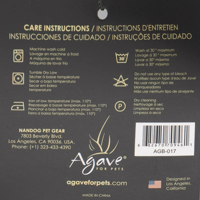 Agave Pet Panier A Carreaux Gris 55x45cm