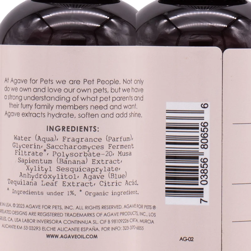 Agave Pet Freshening Spray 113ml - spray brillant et anti-odeurs