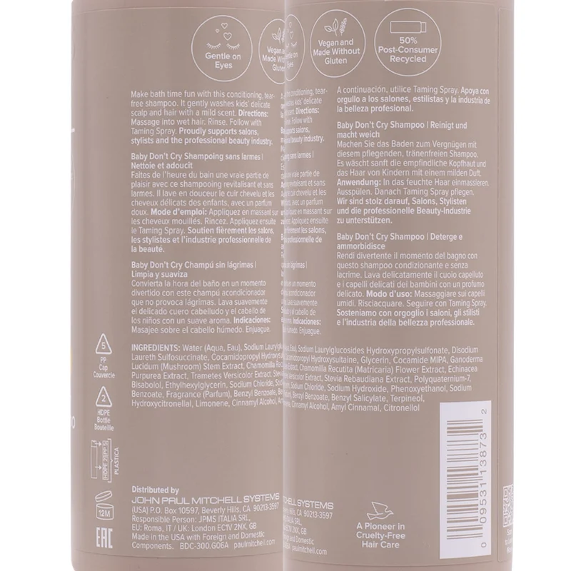 Paul Mitchell Kids Baby Don't Cry Tearless Shampoo 300ml - shampooing doux enfants