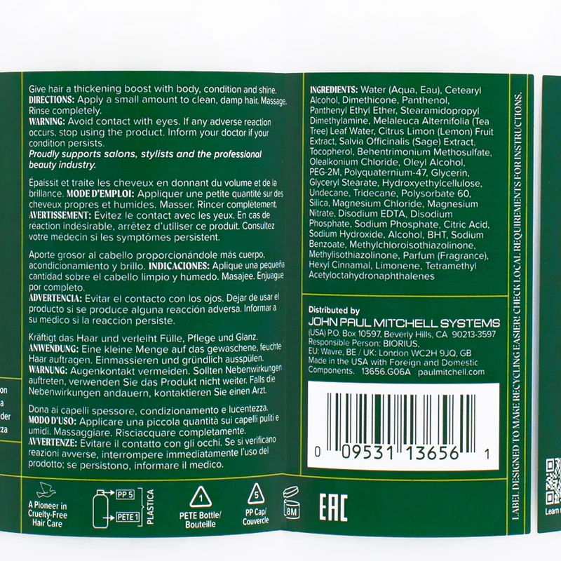 Paul Mitchell Tea Tree Lemon Sage Thickening Conditioner 300ml - après-shampoing volumisant cheveux fins