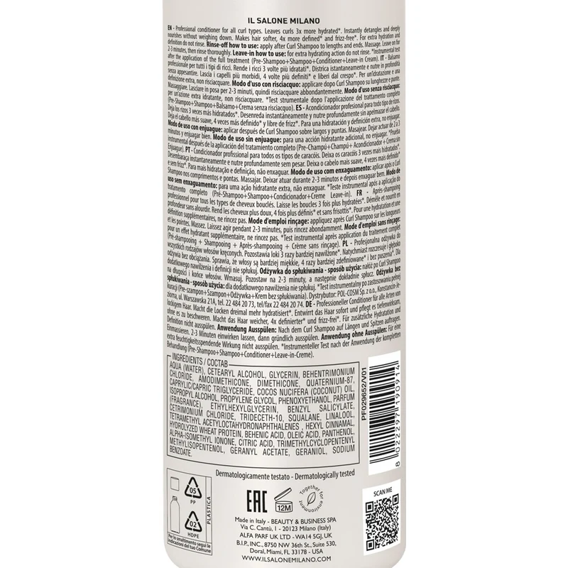 Alfaparf Milano Il Salone Curls Conditioner 500ml - conditionneur cheveux bouclés