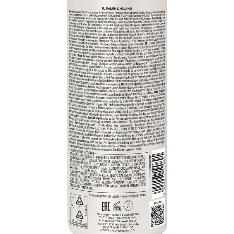 Alfaparf Milano Il Salone Curls Shampoo 500ml - shampooing cheveux bouclés