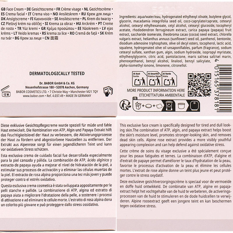 Babor Skinovage Vitalizing Cream 50ml - crème visage revitalisante