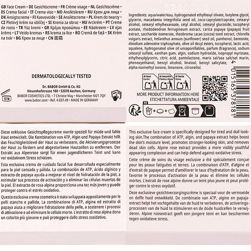 Babor Skinovage Vitalizing Cream 50ml - crème visage revitalisante
