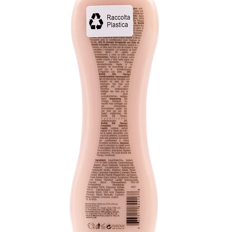 Biosilk Silk Therapy Irresistible Shampoo 207ml - shampooing illuminateur