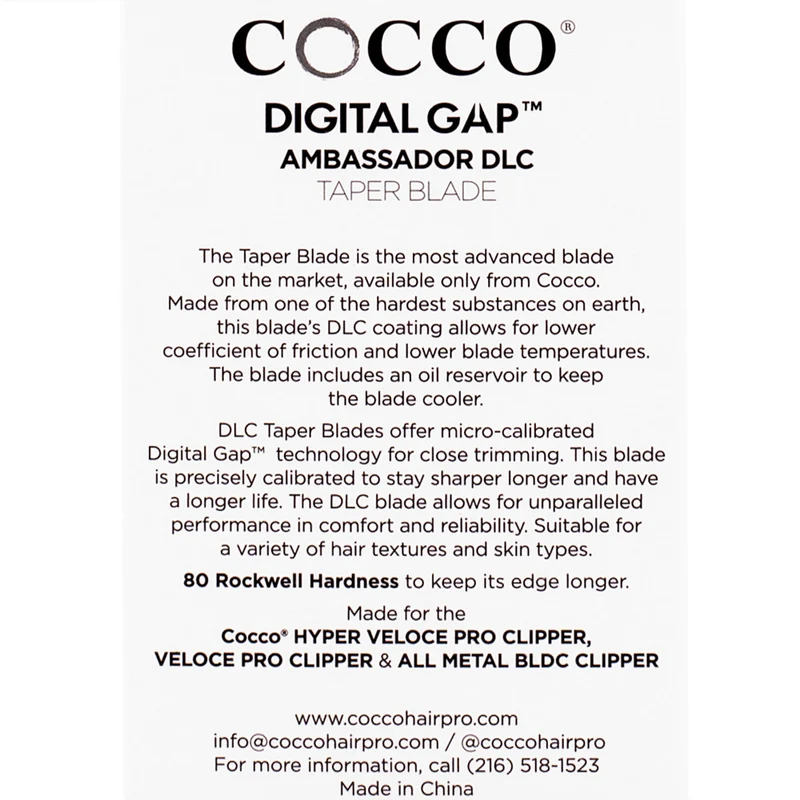 Cocco Ambassador Digital Gap DLC Taper Blade - lame de rechange
