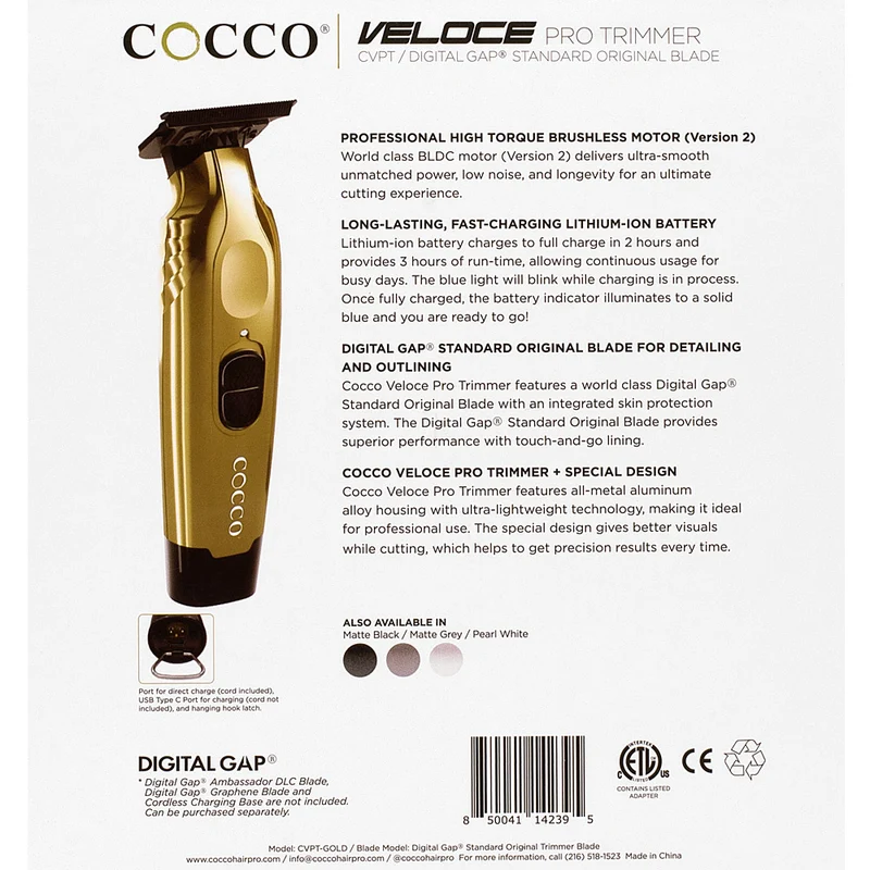 Cocco Veloce Pro Trimmer Gold - tondeuse de finition