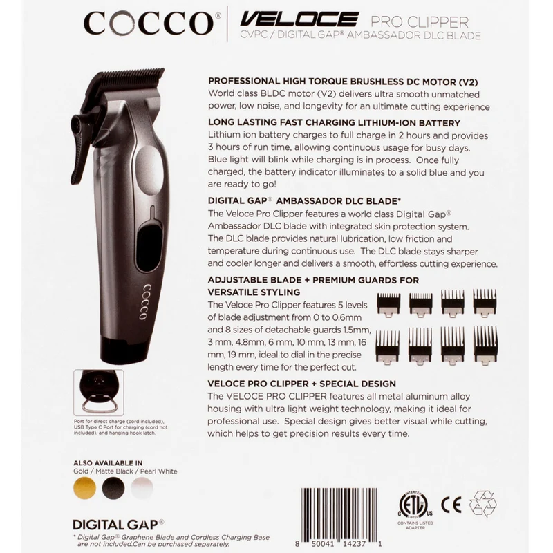 Cocco Veloce Pro Clipper Grey - tondeuse