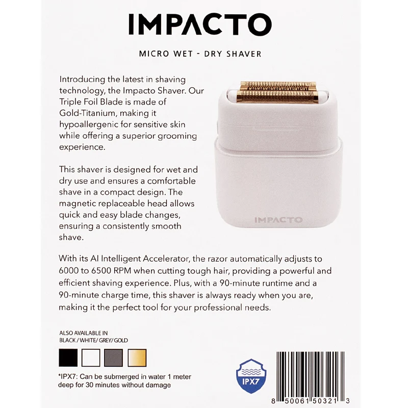 Cocco Impacto Shaver White - tondeuse à cheveux et à barbe