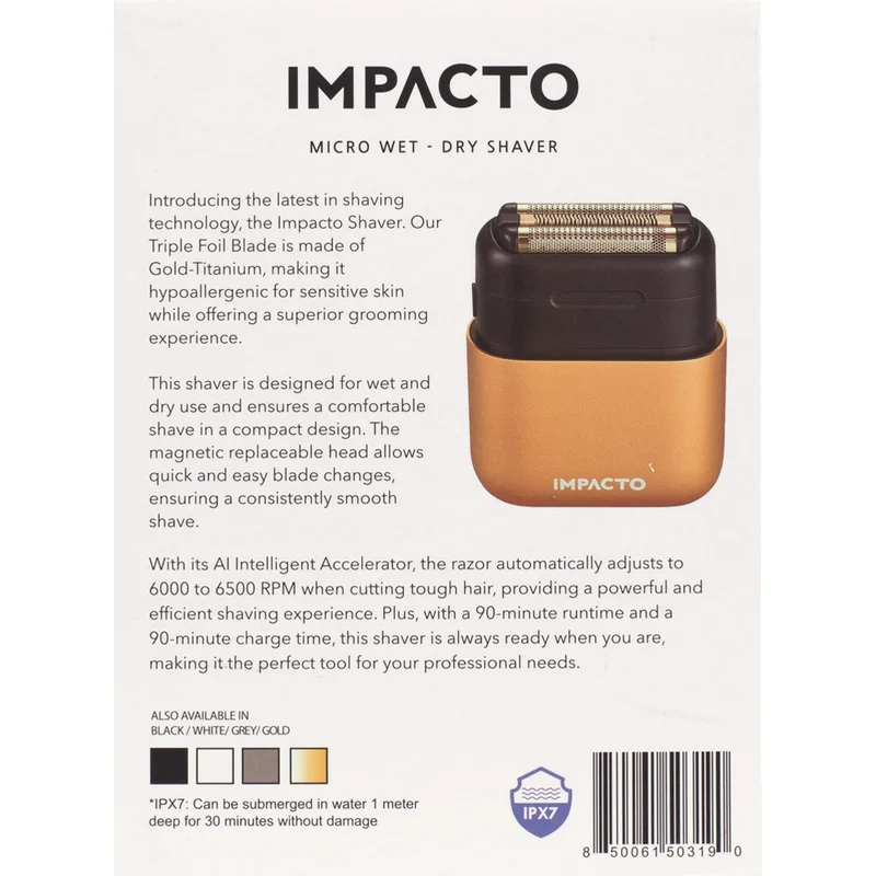 Cocco Impacto Shaver Gold - tondeuse à cheveux et à barbe