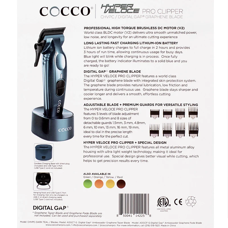 Cocco Hyperveloce Pro Clipper Dark Teal - tondeuse