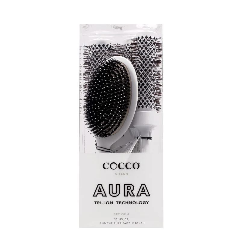 Cocco Aura Brush Set Blanc 4pcs - set de brosses
