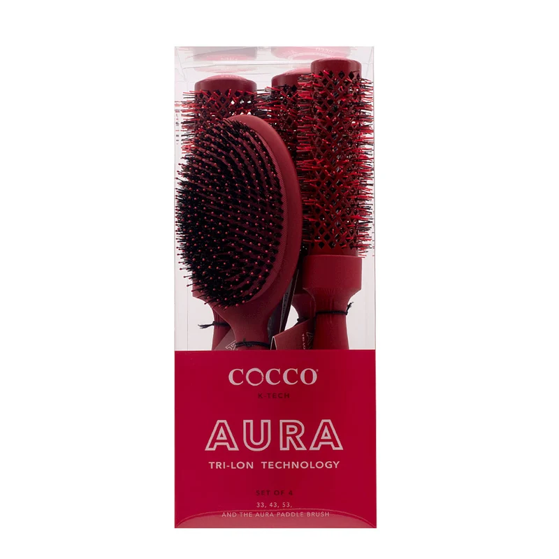 Cocco Aura Brush Set Rouge 4pcs - set de brosses