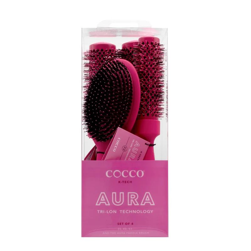 Cocco Aura Brush Set Rose 4pcs - set de brosses