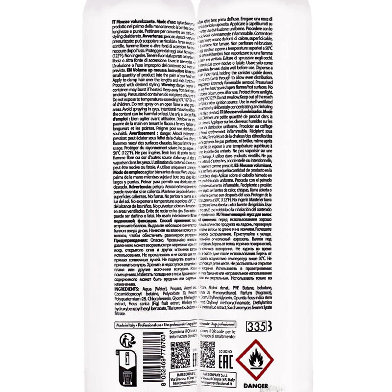 Hair Company Inimitable Style Density3 Volume Up Mousse 250ml – mousse volumisante cheveux fins