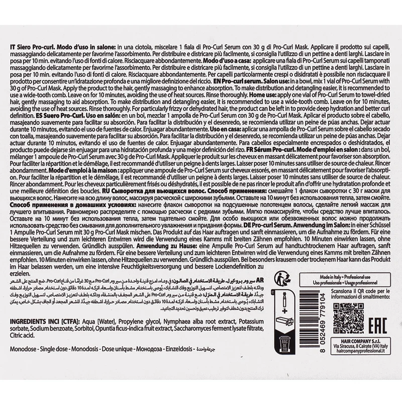 Hair Company Inimitable Style Pro-Curl Serum 24x7ml – sérum définition boucles et anti-frisottis