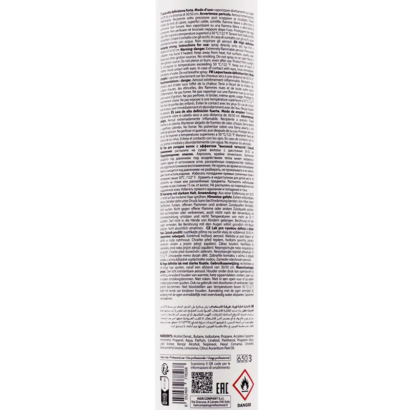 Hair Company Inimitable Style High Definition Eco-Hairspray Strong 500ml – laque tenue forte
