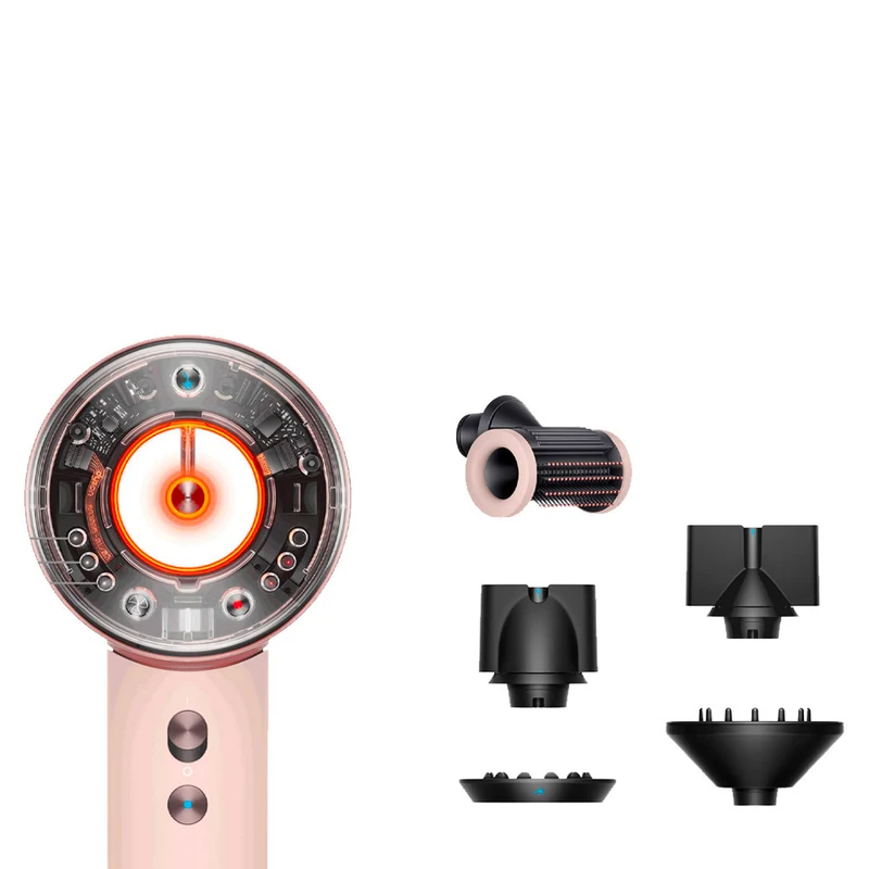 Dyson Supersonic Nural Straight + Wavy Phon Rose Poudré / Or Rose + Brosse Plate