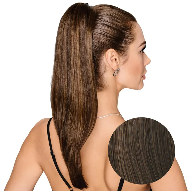 Hairdo Queue de cheval Lisse R10 Marron Clair 53cm
