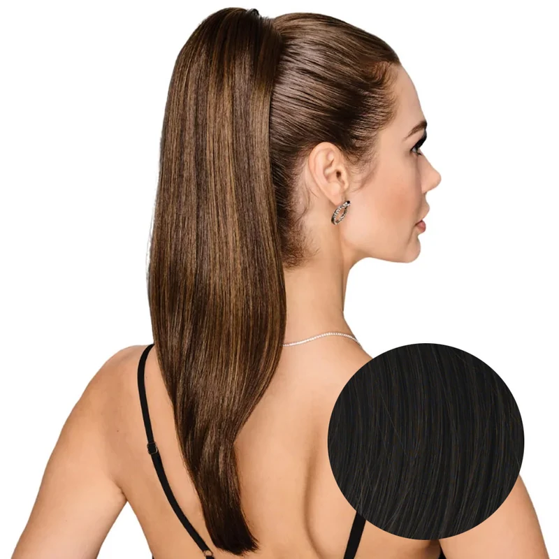 Hairdo Queue de cheval Lisse R4 Marron Foncé 53cm