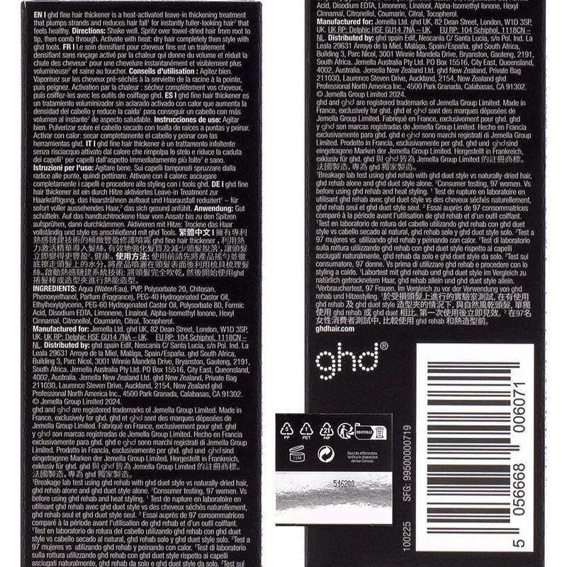 Ghd Rehab Fine Hair Thickener 95ml - soin volumateur sans rinçage cheveux fins