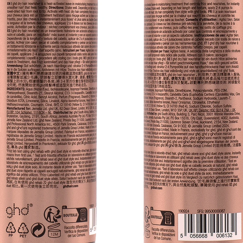 Ghd Rehab Dry Hair Nourisher 95ml - soin hydratant sans rinçage
