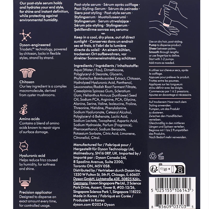 Dyson Chitosan Post-Style Serum 100ml - sérum post-styling