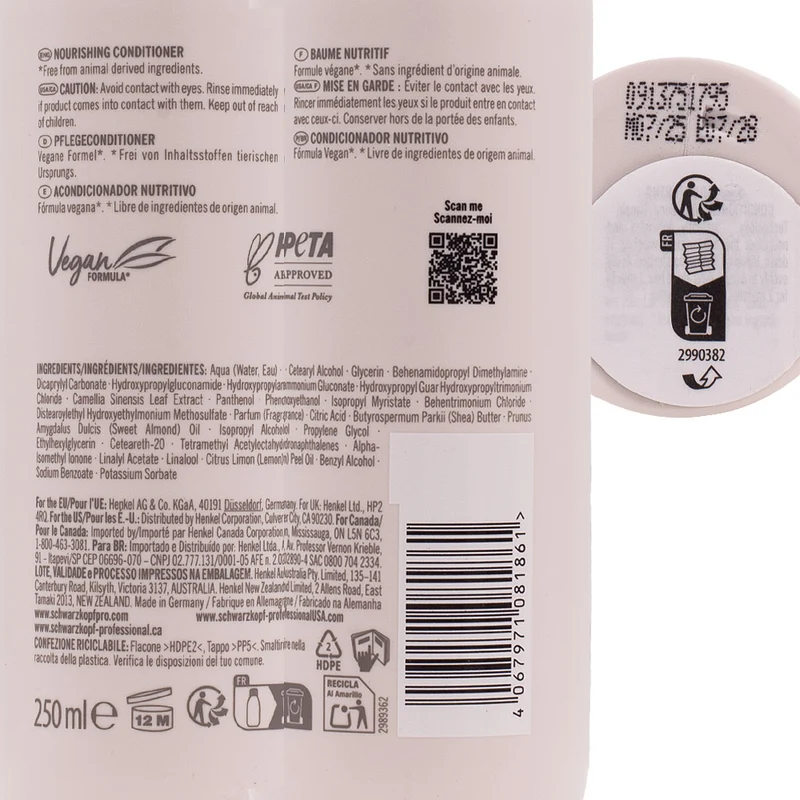 Schwarzkopf BlondMe Bond Repair Nourishing Conditioner 250ml - conditionneur nourrissant réparateur